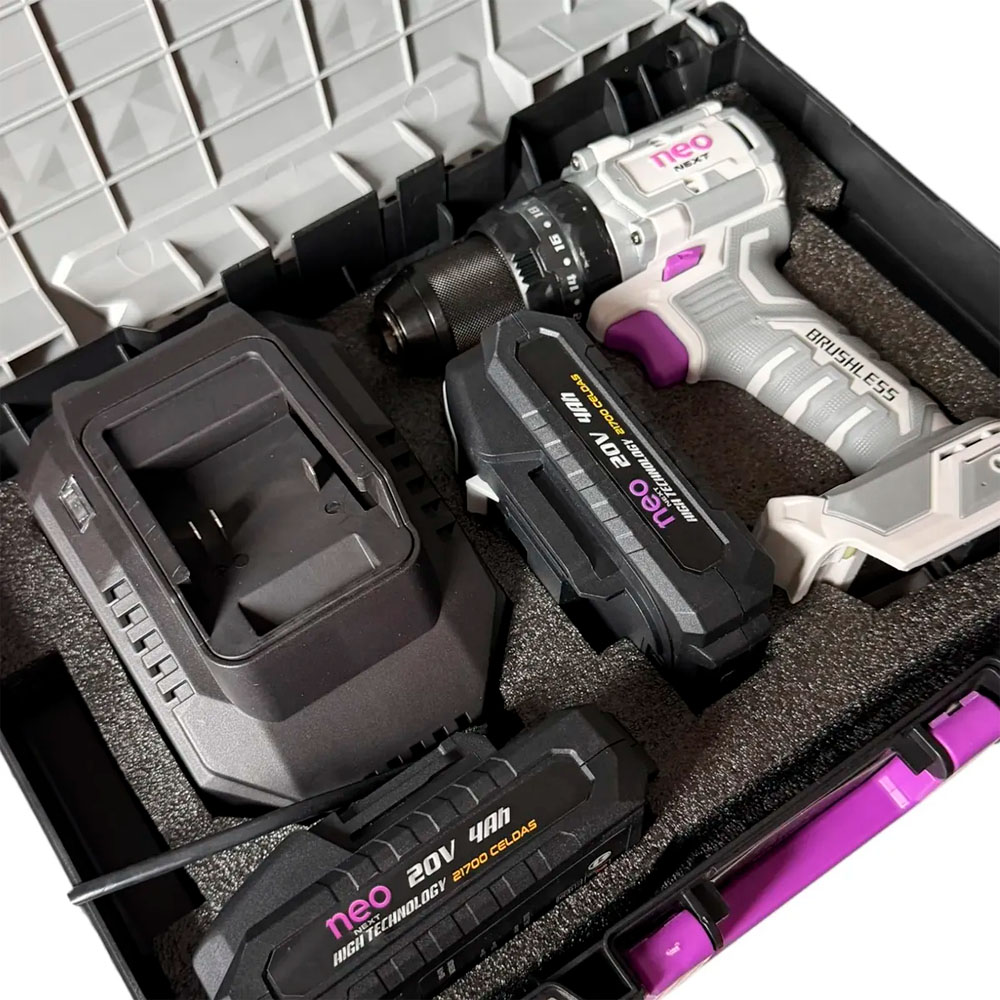 TALADRO 1/2 20V NEO 80NM + 2 BAT 4AH + CARGADOR T1280/20K2-4 - 6