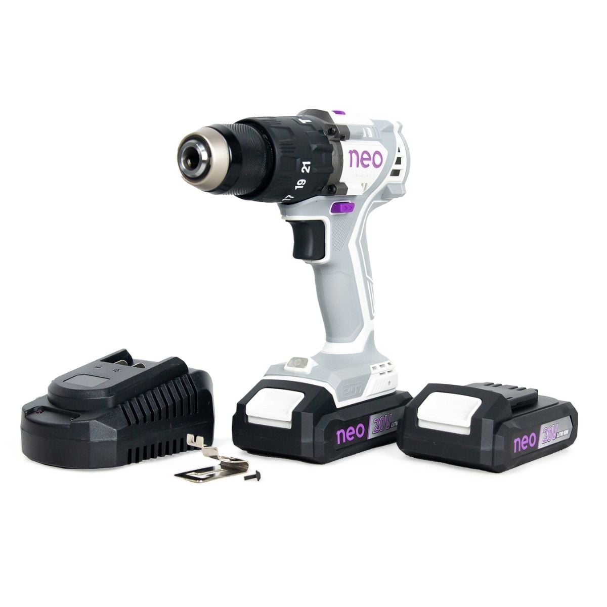 TALADRO ATORNILLADOR PERCUTOR BRUSHLESS 1/2' 80NM + 2 BATERÍAS + CARGADOR NEO TP 1213/4/20 K2 - 2