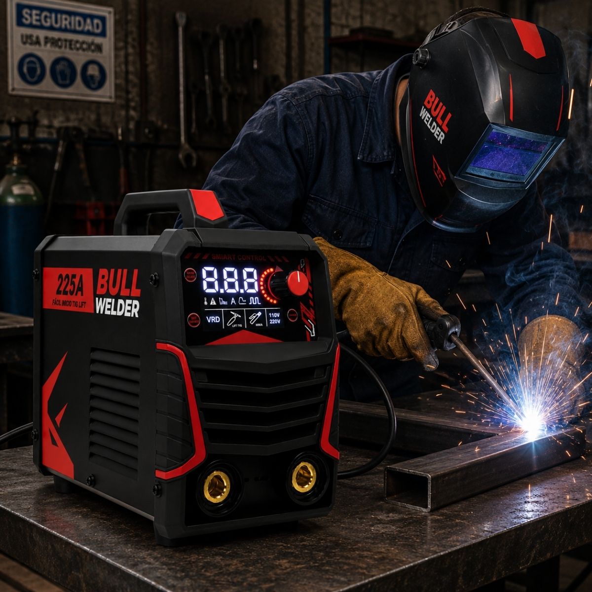 SOLDADORA INVERTER ELECTRODO 225 AMP PULSADO BULLWELDER - 2