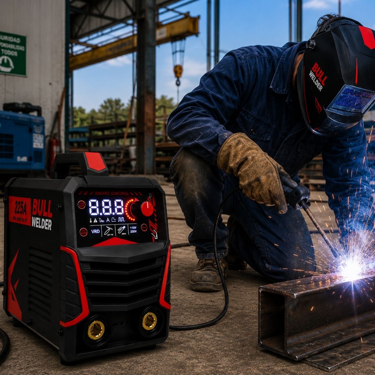 SOLDADORA INVERTER ELECTRODO 225 AMP PULSADO BULLWELDER - 3