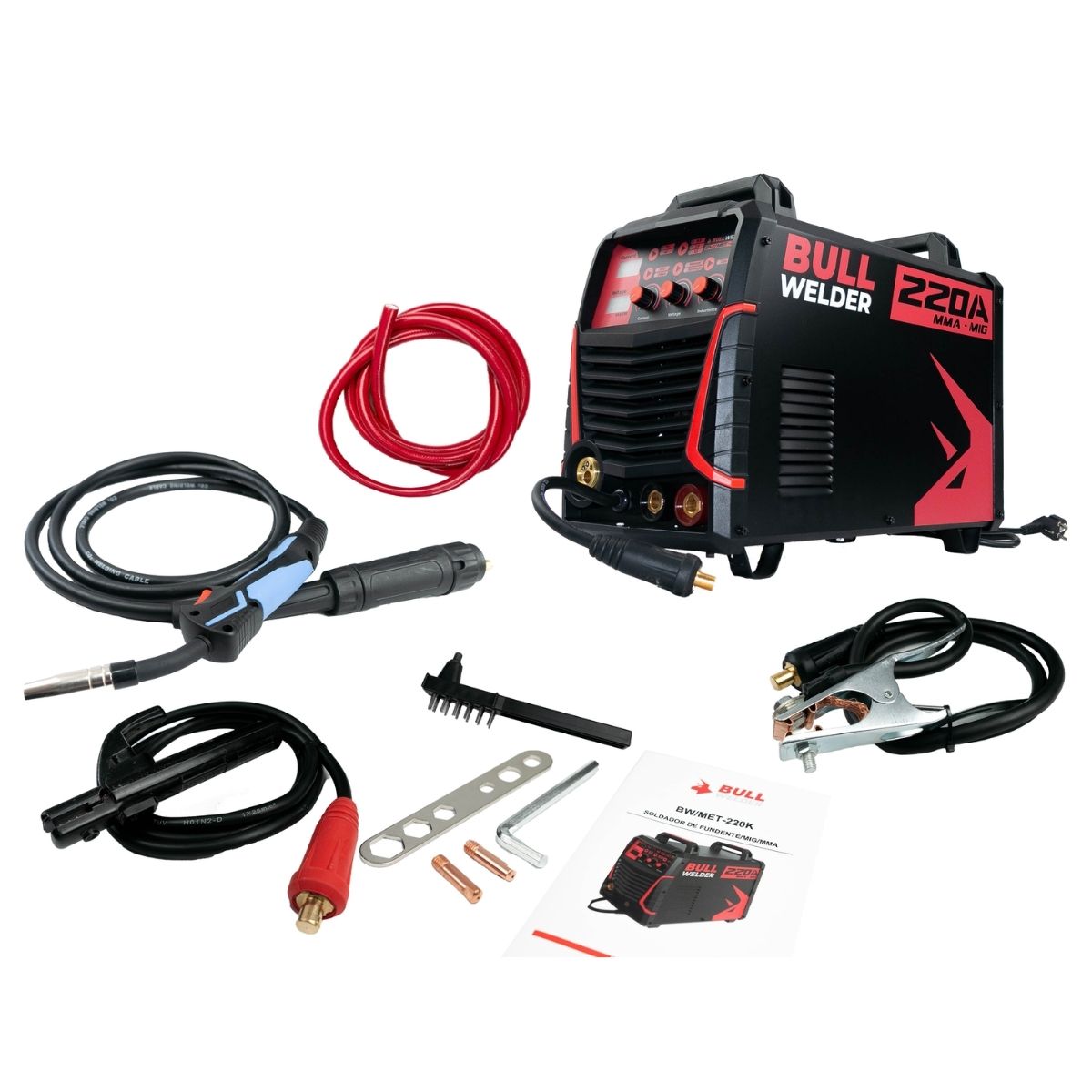 SOLDADORA INVERTER MULTIPROCESO MIG 1P 220V BULLWELDER - 1