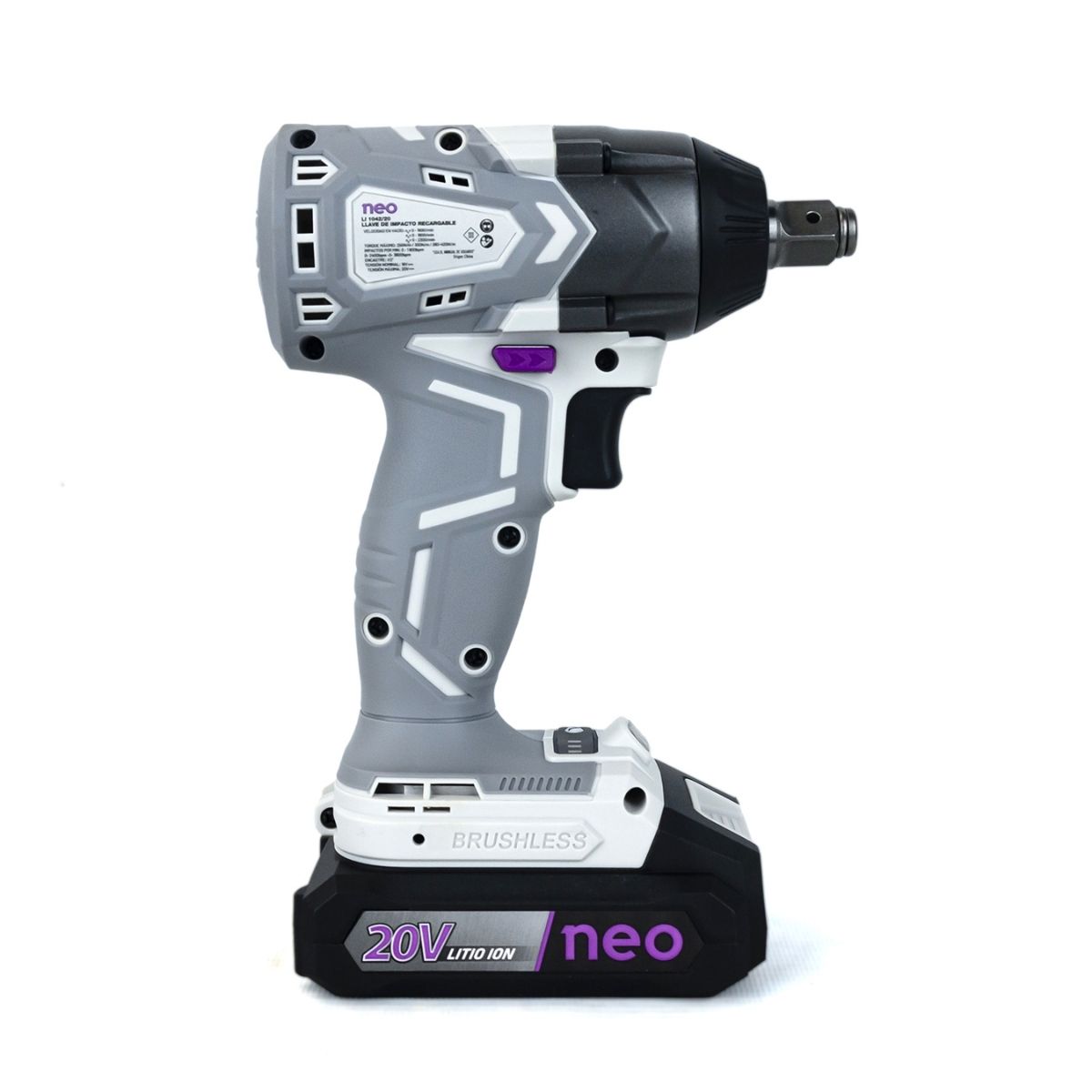 LLAVE DE IMPACTO 20V 1/2 420NM + BAT 2AH + CARGADOR NEO - 5