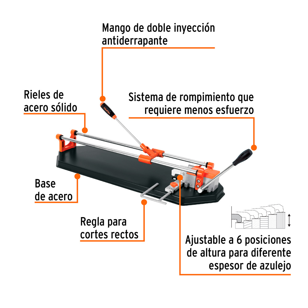 CORTAPISOS DE MAYÓLICA 23' 58 CM ROMP.MULTIPUNTO MALETÍN EXPERT - 2
