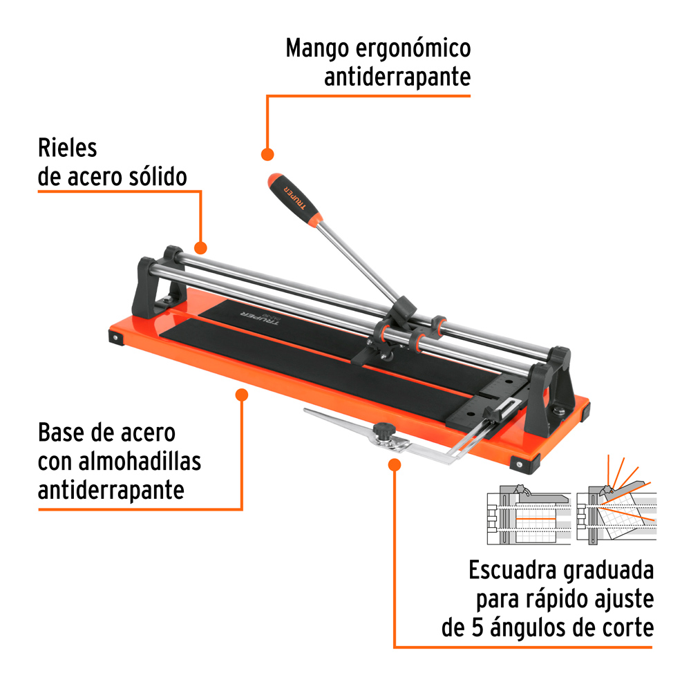 CORTAPISOS DE MAYÓLICA DE 20' 51 CM TRUPER - 2