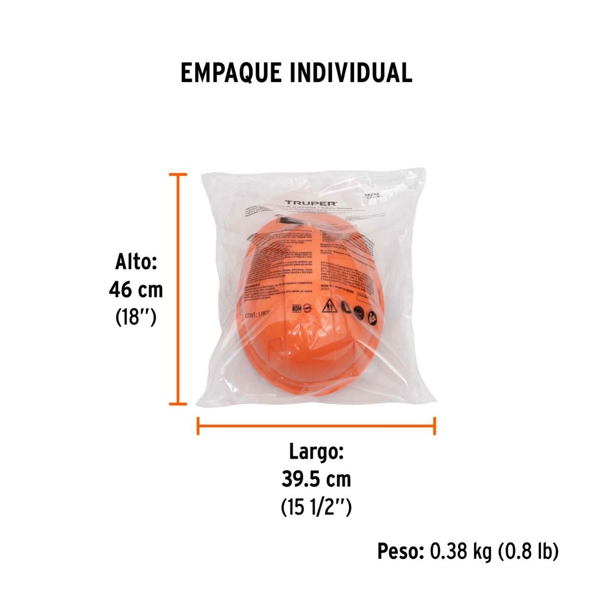 CASCO SEGURIDAD NARANJA TRUPER CAS-N - 3