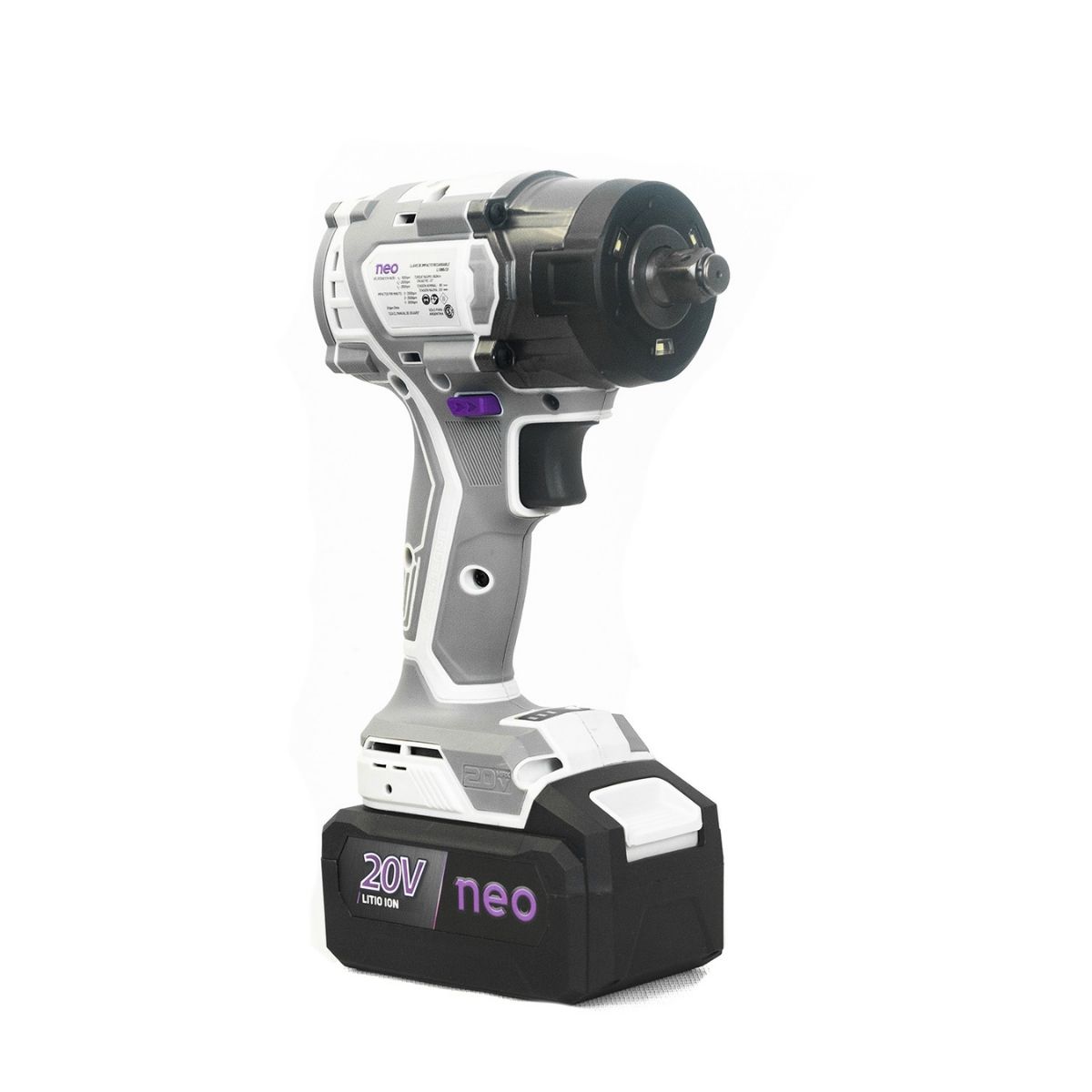 LLAVE DE IMPACTO 20V 1/2 650NM + BAT 4AH + CARGADOR NEO - 3