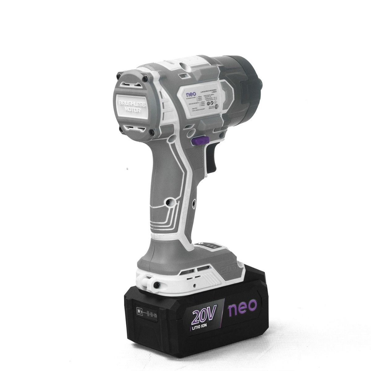 LLAVE DE IMPACTO 20V 1/2 650NM + BAT 4AH + CARGADOR NEO - 4
