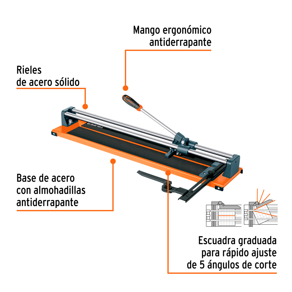 CORTAPISOS DE MAYÓLICA 26' 66 CM CON RODAJES TRUPER - 2