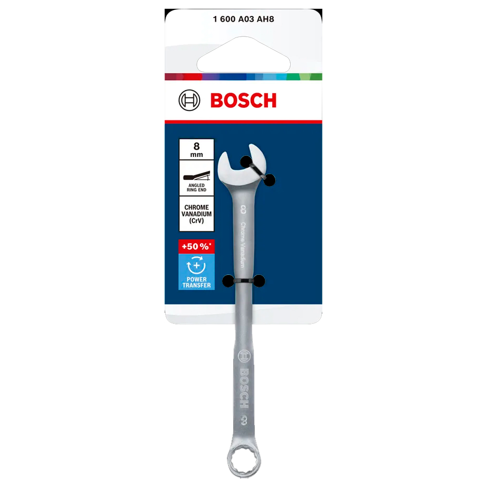LLAVE COMBINADA BOSCH 8 MM X 121.5 MM 1600A03AH8 - 2