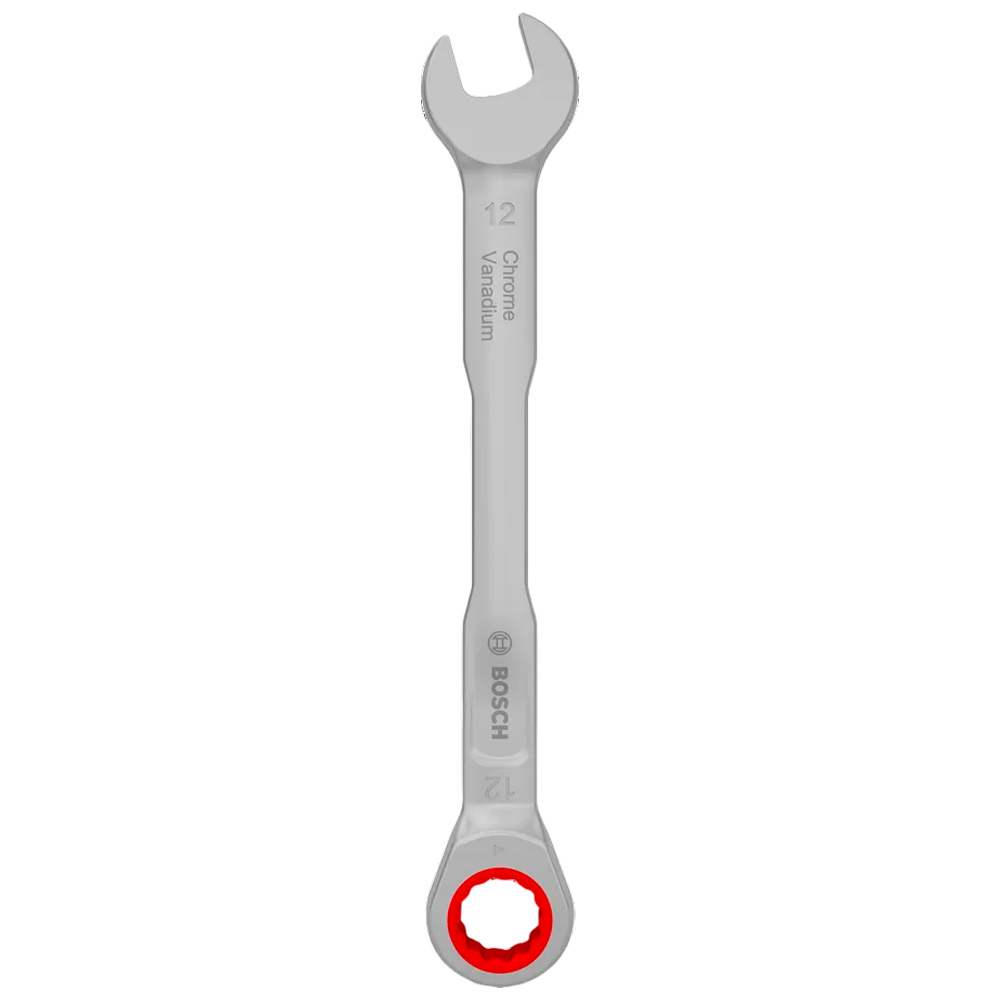 LLAVE COMBINADA C/ RATCHET BOSCH 12 MM X 165 MM 1600A03AG8 - 1