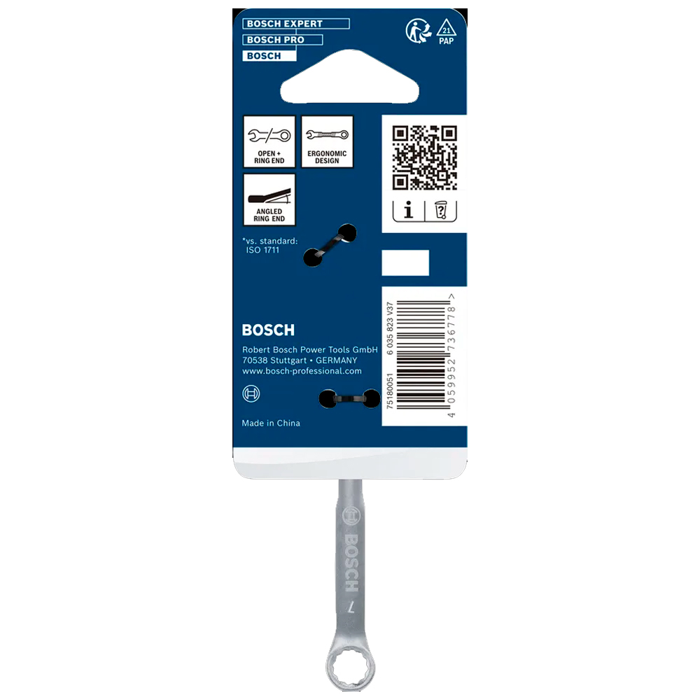 LLAVE COMBINADA BOSCH 7 MM X 111.5 MM 1600A03AH7 - 3