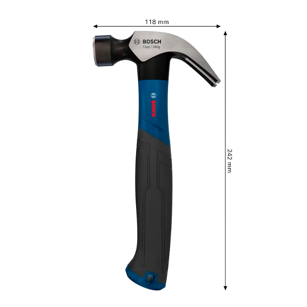 MARTILLO DE UÑA CURVA 12 OZ / 340 G BOSCH - 5