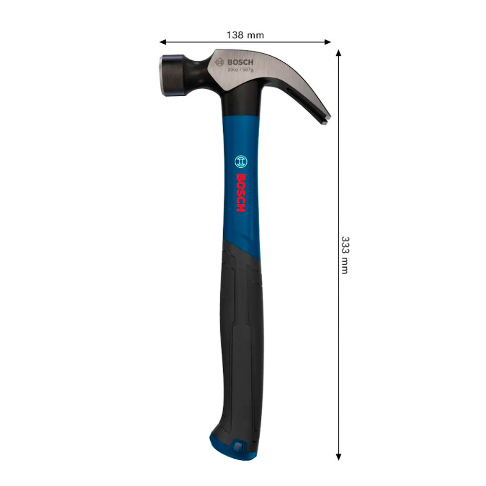MARTILLO DE UÑA CURVA 20 OZ / 567 G BOSCH - 5