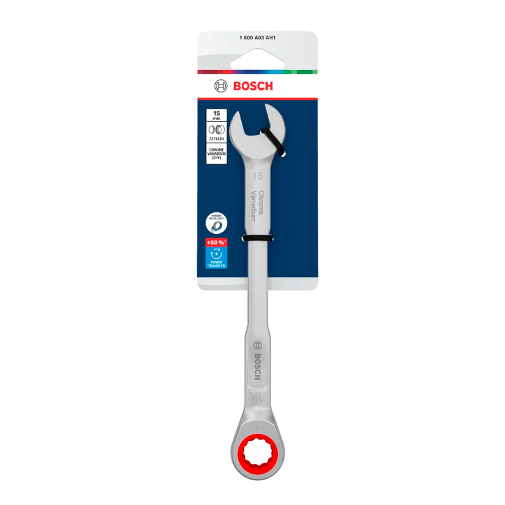 LLAVE COMBINADA C/ RATCHET 15 MM X 214 MM BOSCH - 2