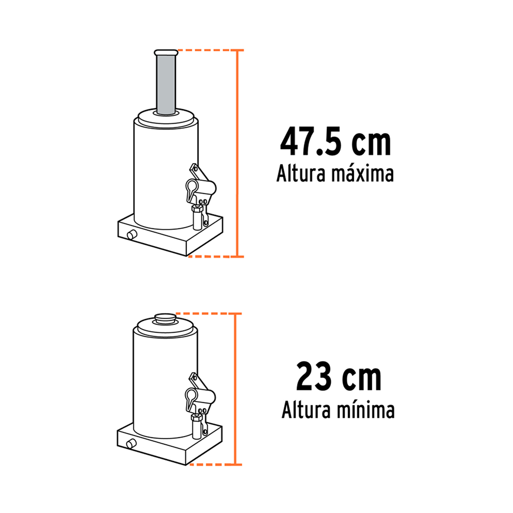 GATA DE BOTELLA DE 12 TON TRUPER GAT-12 - 3