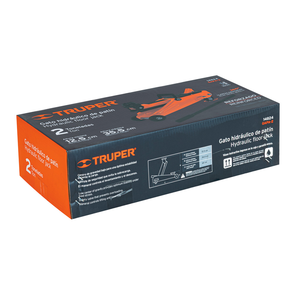 GATA TIPO LAGARTO 2 TON DE 50 MOVIMIENTOS TRUPER GAPA-2 - 4