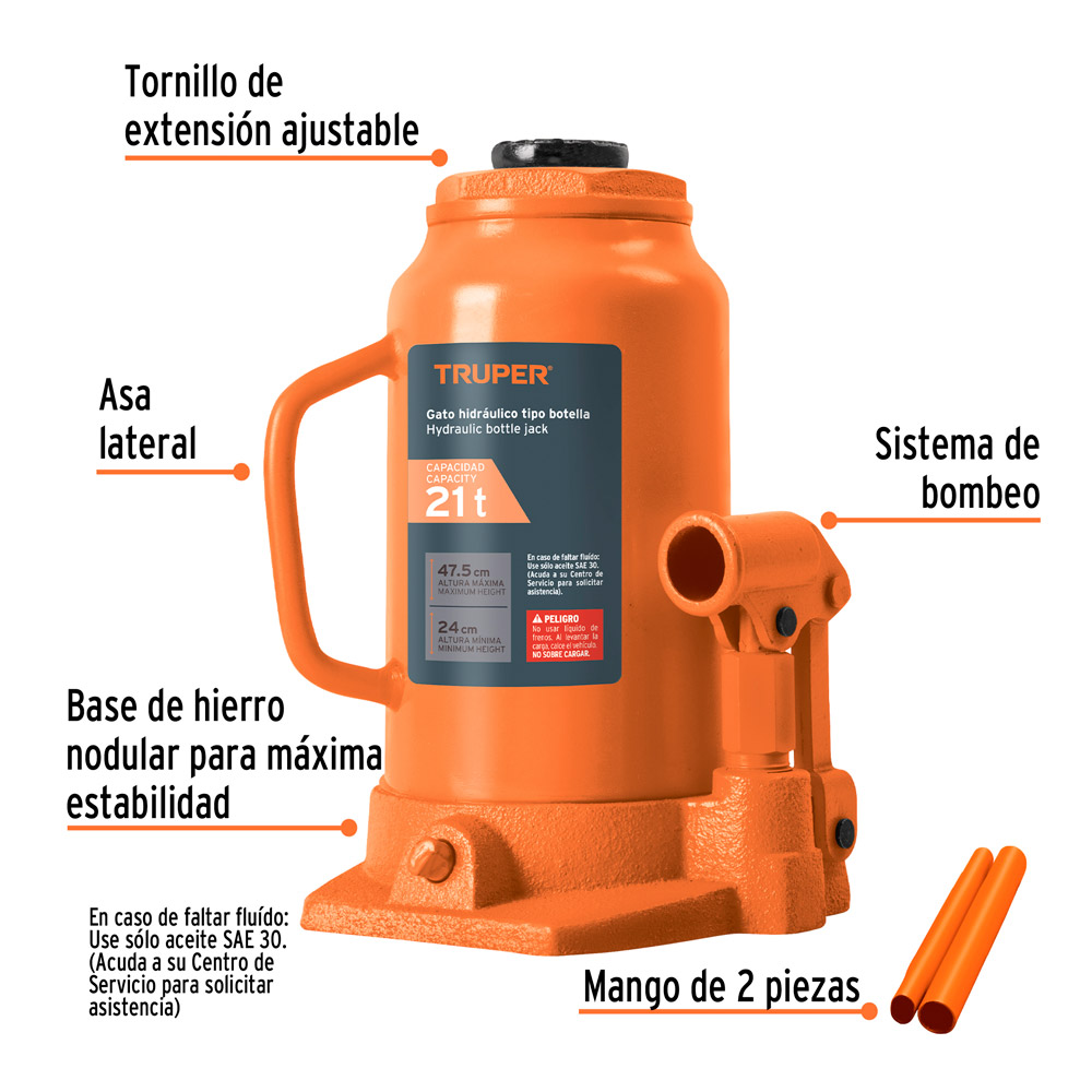 GATA DE BOTELLA DE 21 TON TRUPER GAT-20 - 2