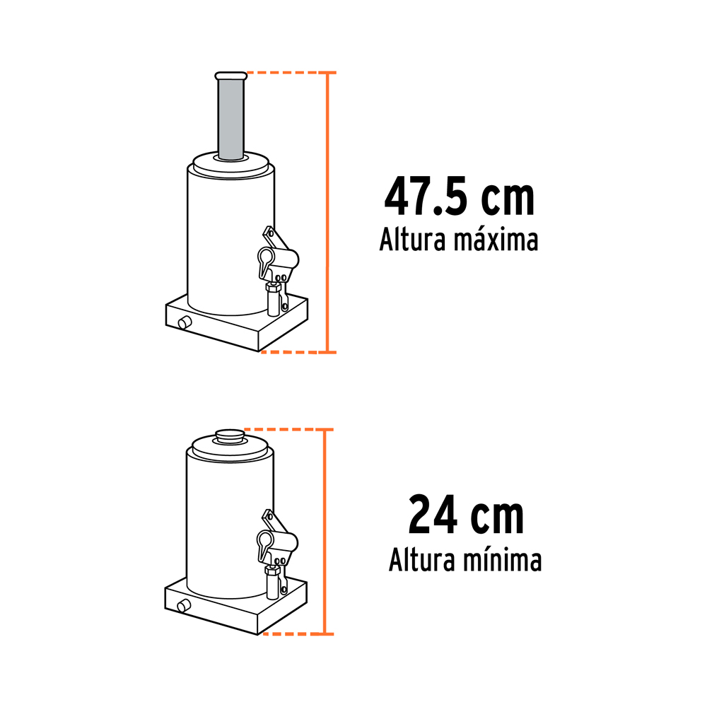 GATA DE BOTELLA DE 21 TON TRUPER GAT-20 - 3