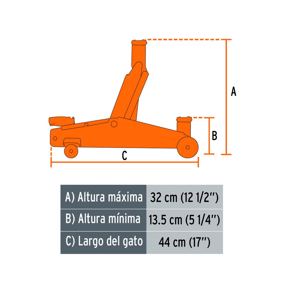 GATA TIPO LAGARTO 2 TON DE 30 MOVIMIENTOS CON MALETÍN TRUPER GAPA-2EM - 3