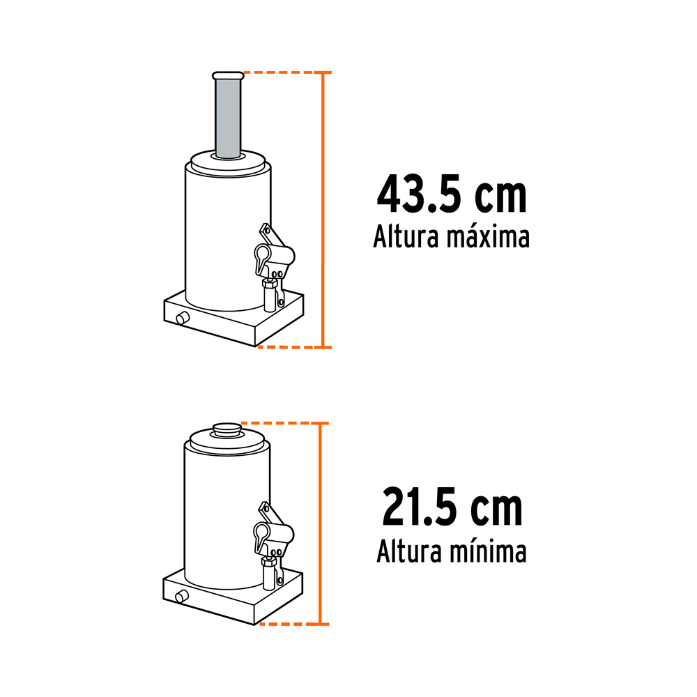 GATA DE BOTELLA DE 6 TON TRUPER GAT-6 - 3