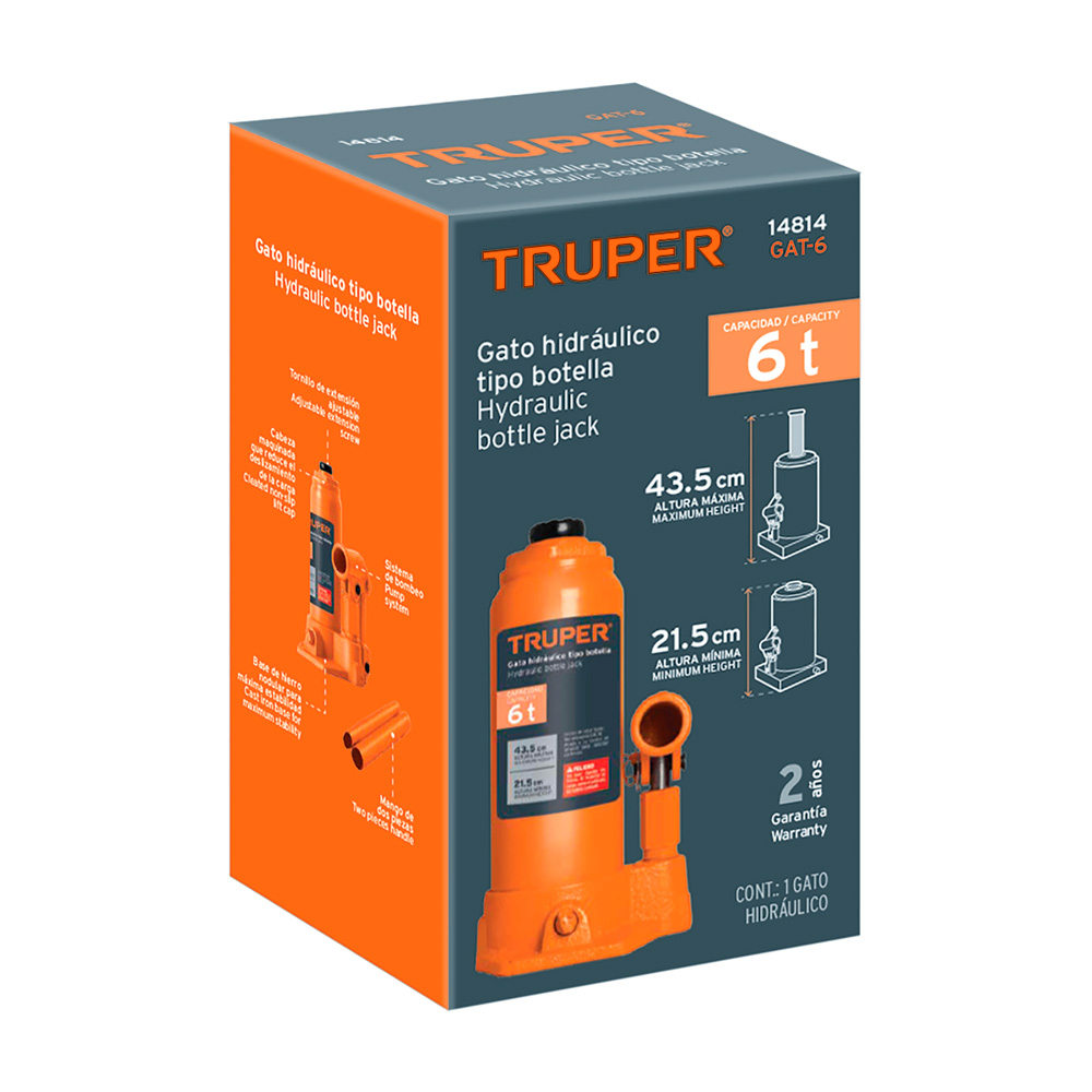 GATA DE BOTELLA DE 6 TON TRUPER GAT-6 - 4