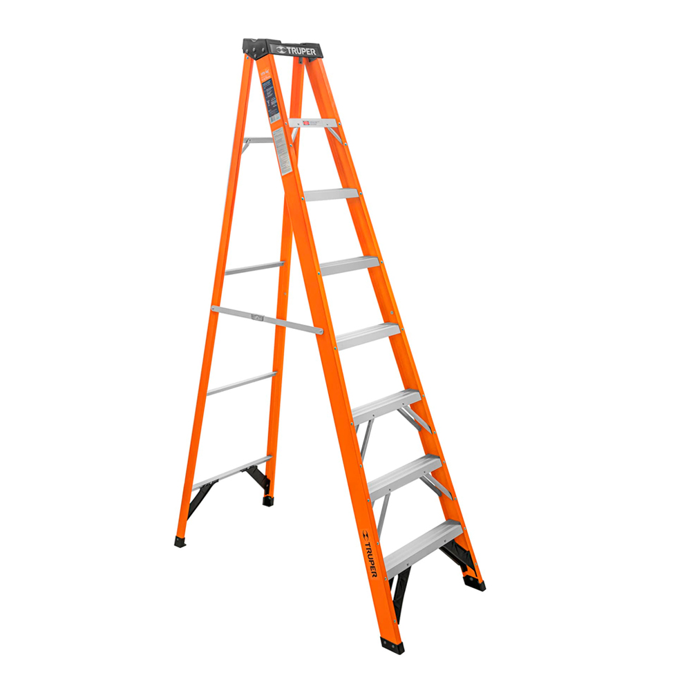 ESCALERA DE TIJERA TIPO LL 7 PELDAÑOS FIBRA DE VIDRIO - 1
