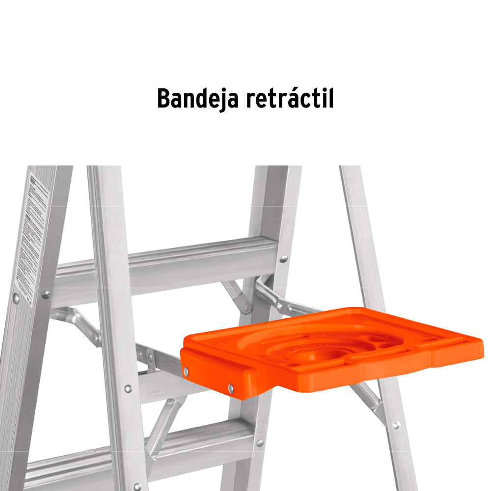 ESCALERA DE TIJERA TIPO II 9 PELDAÑOS Y BANDEJA TRUPER - 5