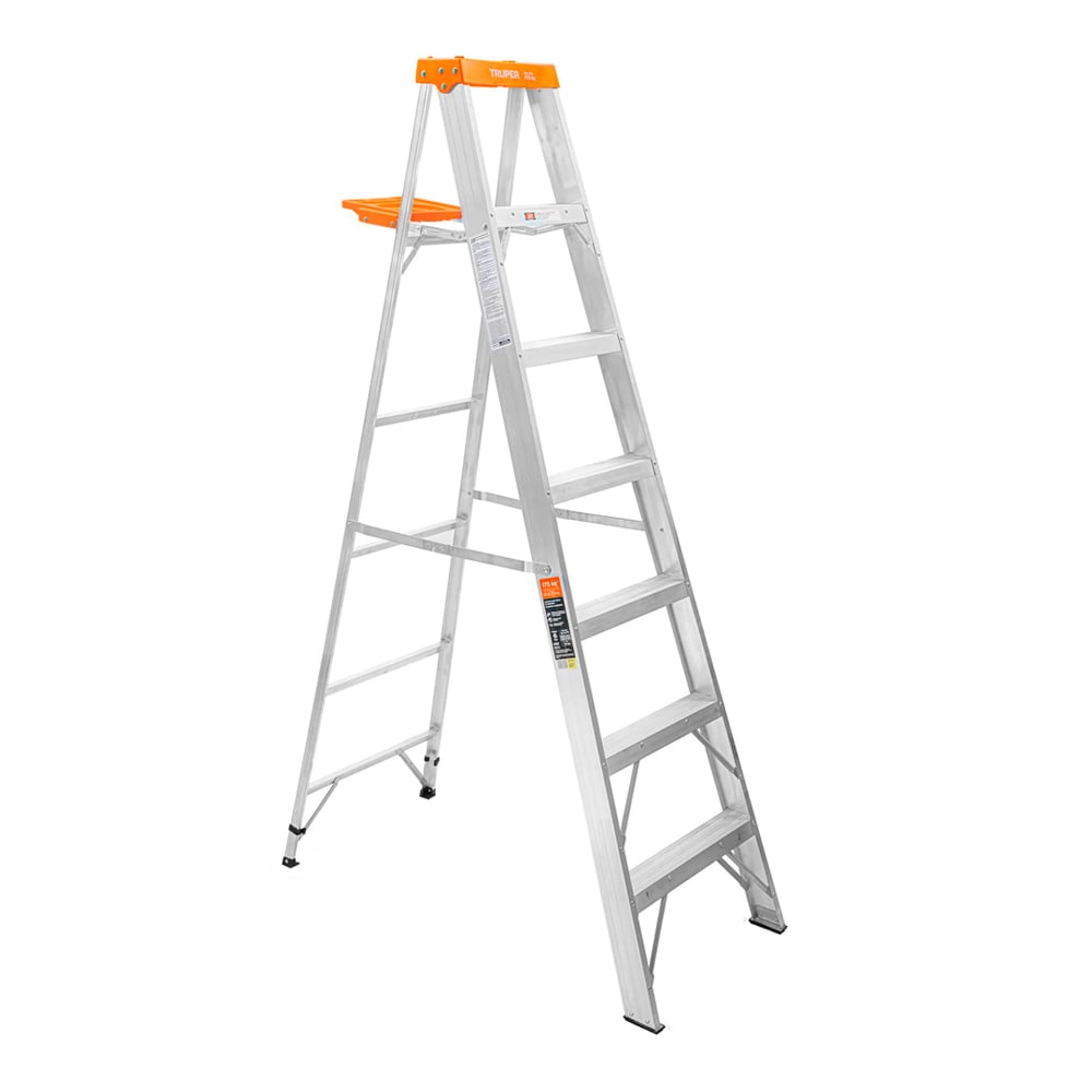ESCALERA DE TIJERA TIPO II 6 PELDAÑOS Y BANDEJA TRUPER - 1