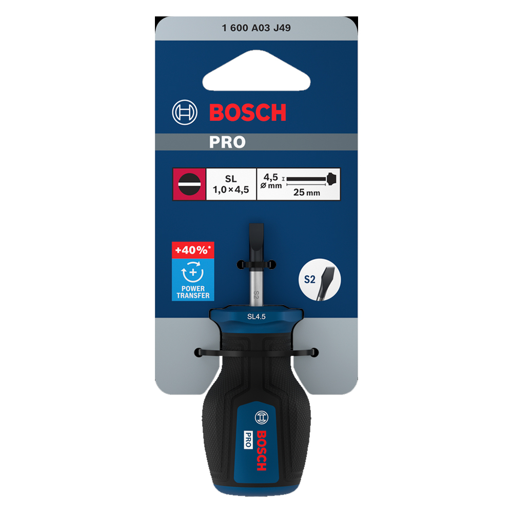 DESTORNILLADOR PRO CORTO BOSCH SL 1.0X4.5X25 MM 1600A03J49 - 2