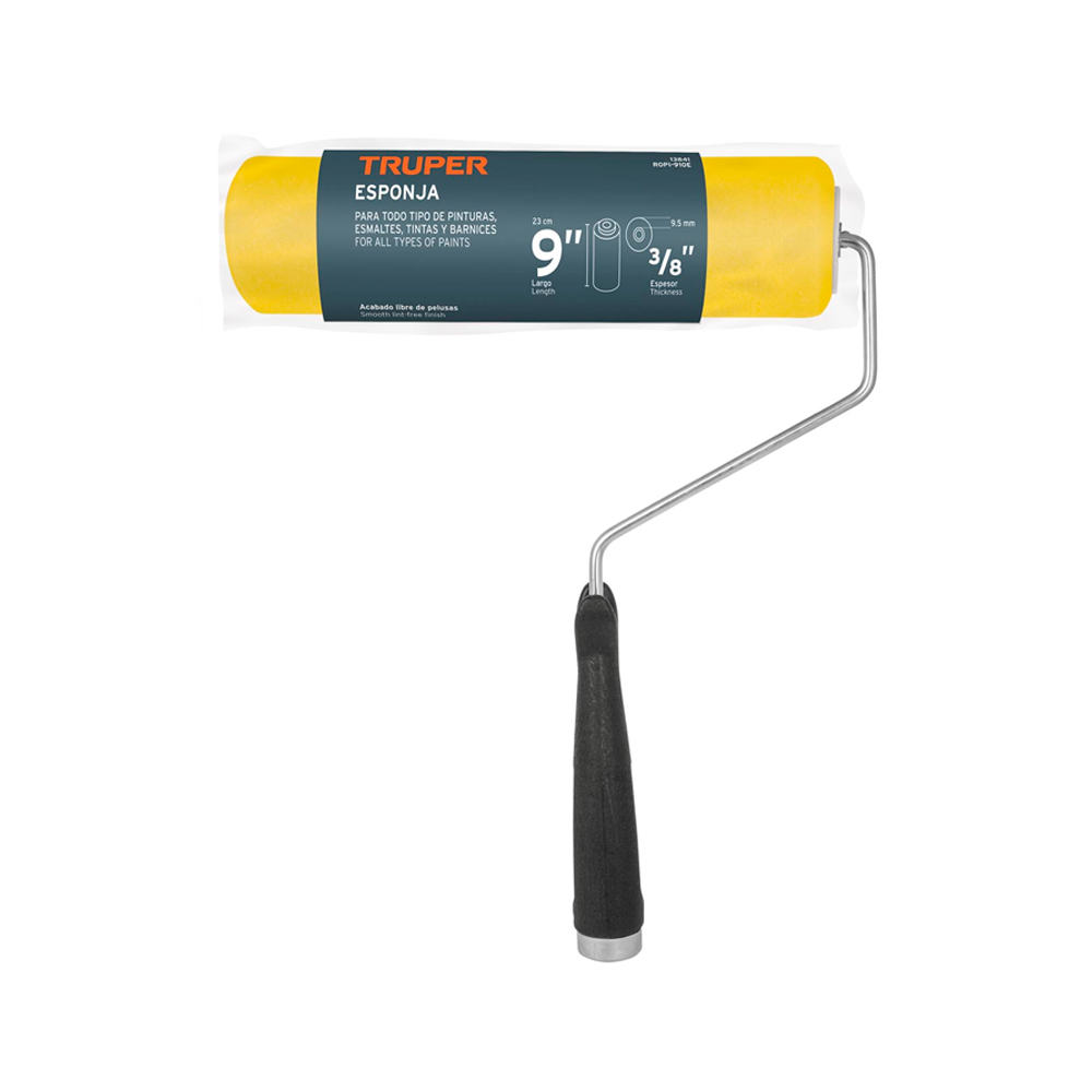 RODILLO PARA PINTAR 9' X 3/8' DE ESPONJA SUPERFICIES LISAS TRUPER - 5