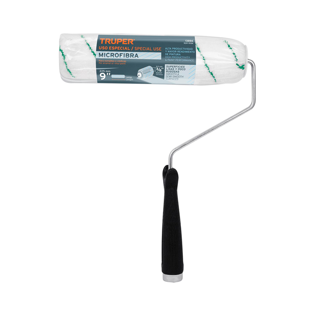 RODILLO PARA PINTAR 9' X 3/8' MICROFIBRA SUP. POCO RUGOSAS TRUPER - 5