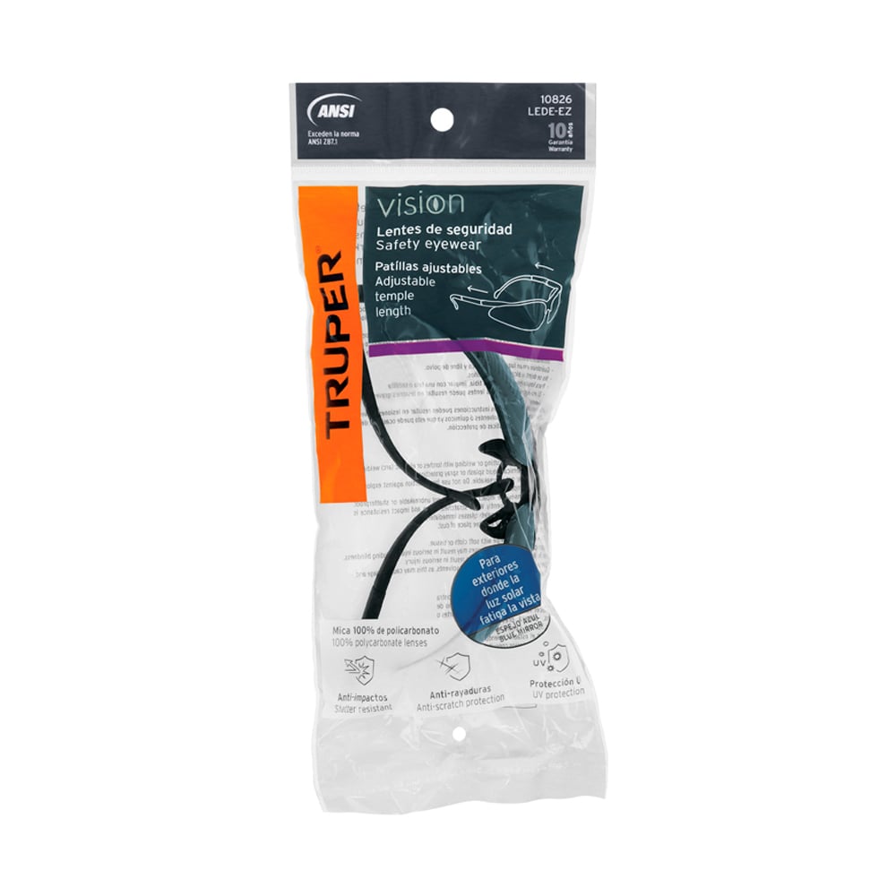 LENTES DE SEGURIDAD ESPEJO AZUL TRUPER VISION LEDE-EZ - 3