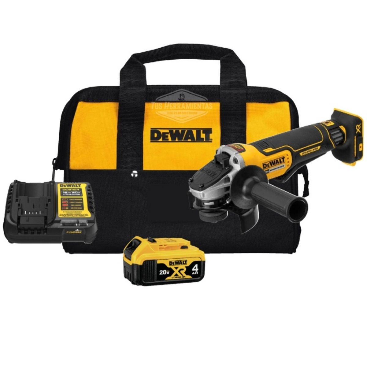 AMOLADORA BL 5' 20V XR + BAT + CARGADOR DEWALT DCG413M1-B2 - 1