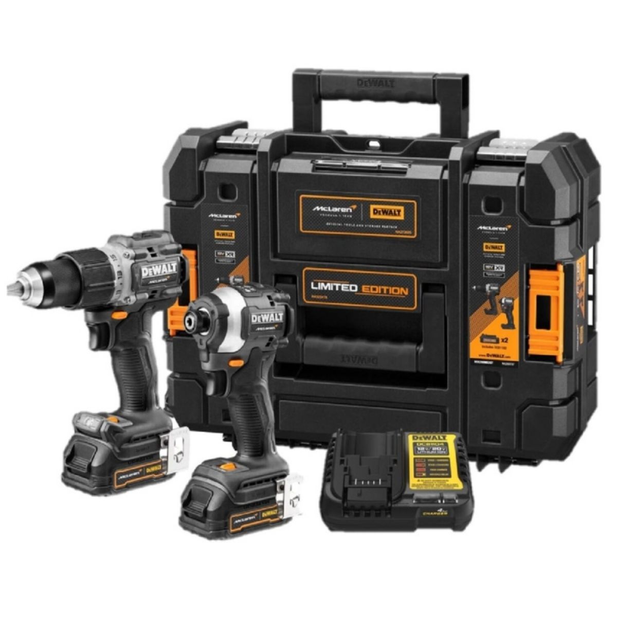 TALADRO PERCUTOR 1/2' + IMPACTO 1/4' 20V XR + BATERÍA DEWALT - 1