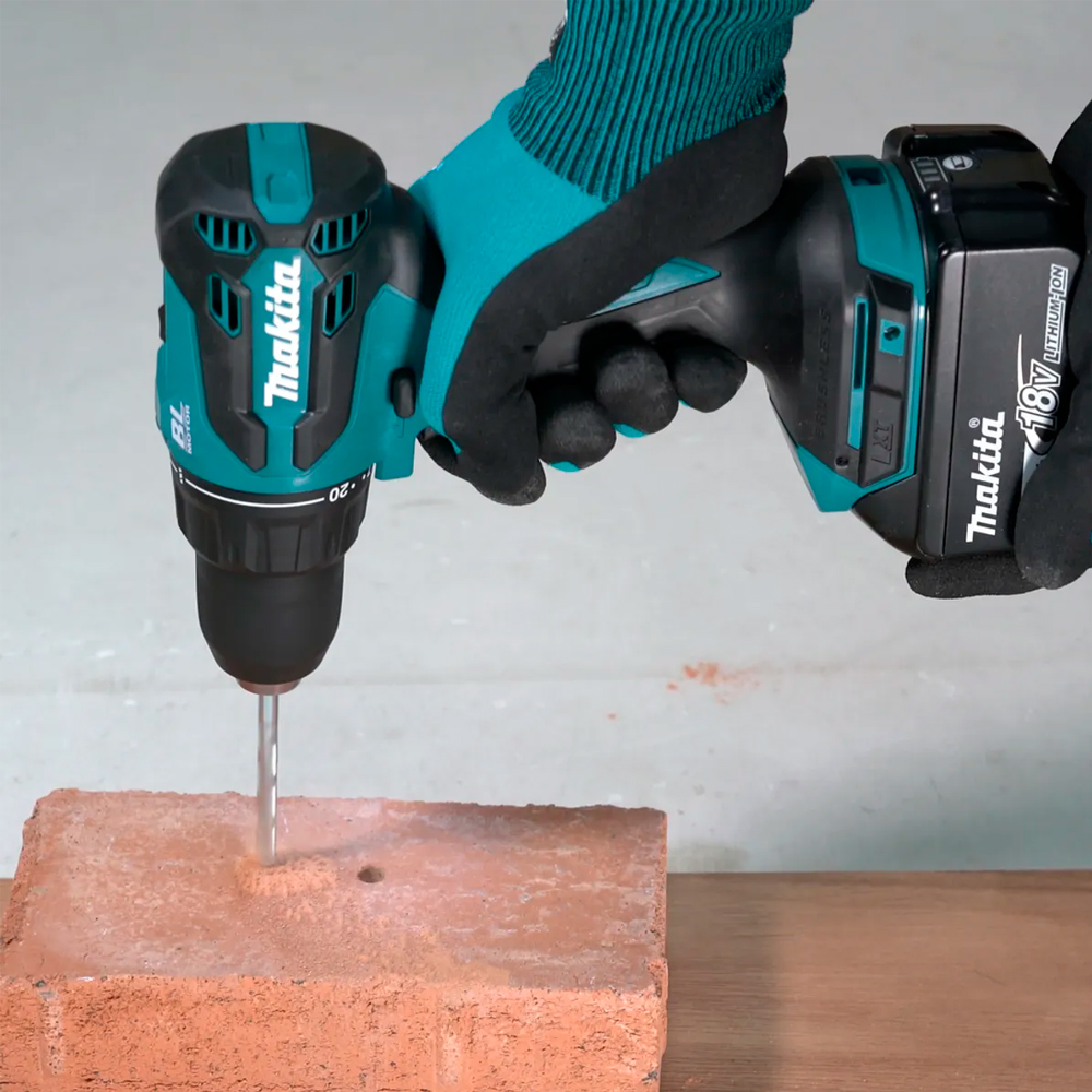 TALADRO PERCUTOR MAKITA 1/2' 18V 2VEL 2AH +MALETIN DHP490WVEX - 4