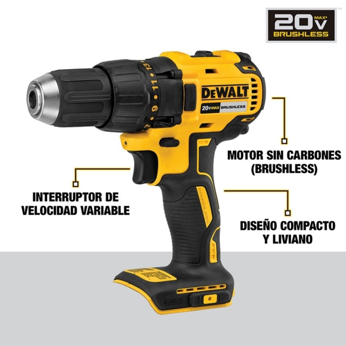 TALADRO ATORNILLADOR XR 1/2' 20V + BAT DEWALT DCD7771D2-B2 - 2