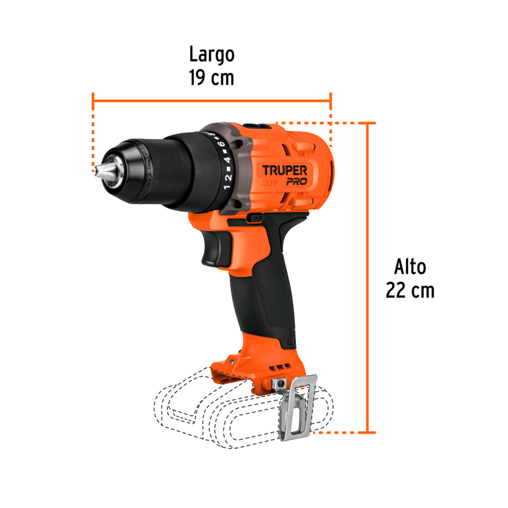 TALADRO ATORNILLADOR 20 V 1/2' SOLO HERRAMIENTA - 3