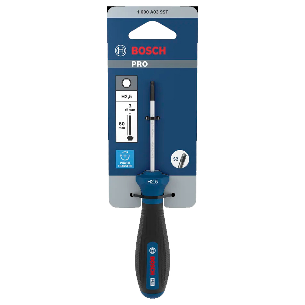 DESTORNILLADOR PRO HEXAGONAL BOSCH H2.5 X 60 MM 1600A039ST - 2