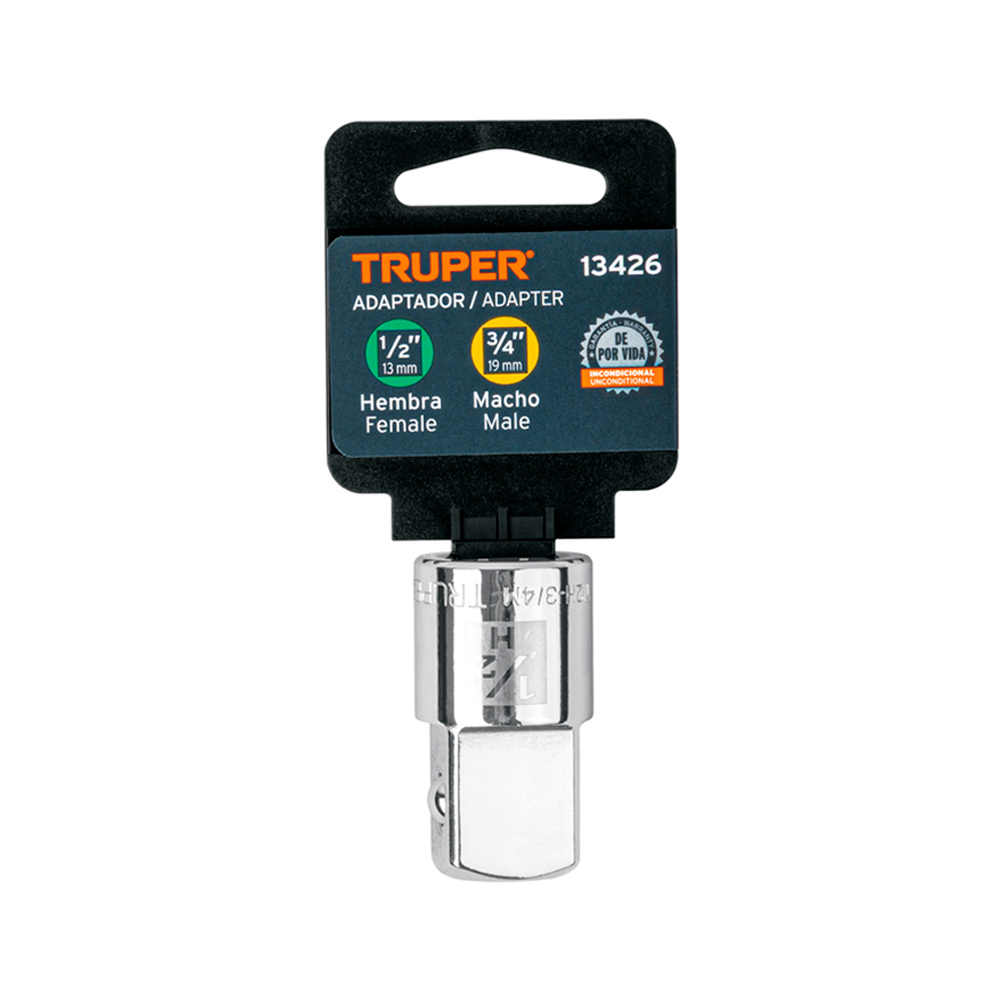 ADAPTADOR PARA RATCHET DE ENCASTRE 1/2 A ENCASTRE 3/4 TRUPER - 4