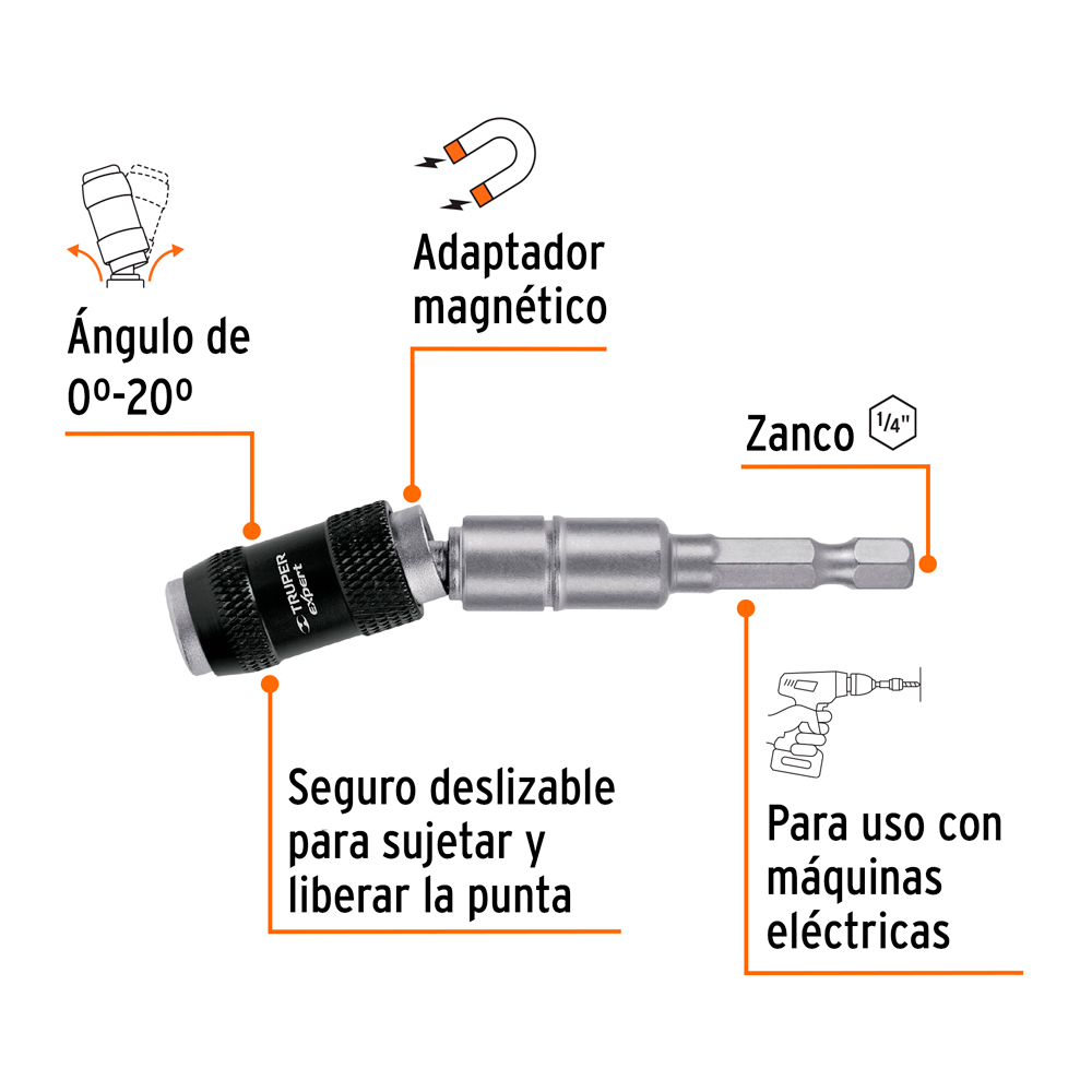 ADAPTADOR ARTICULADO DE 120 MM MAGNÉTICO PARA PUNTAS EXPERT - 2