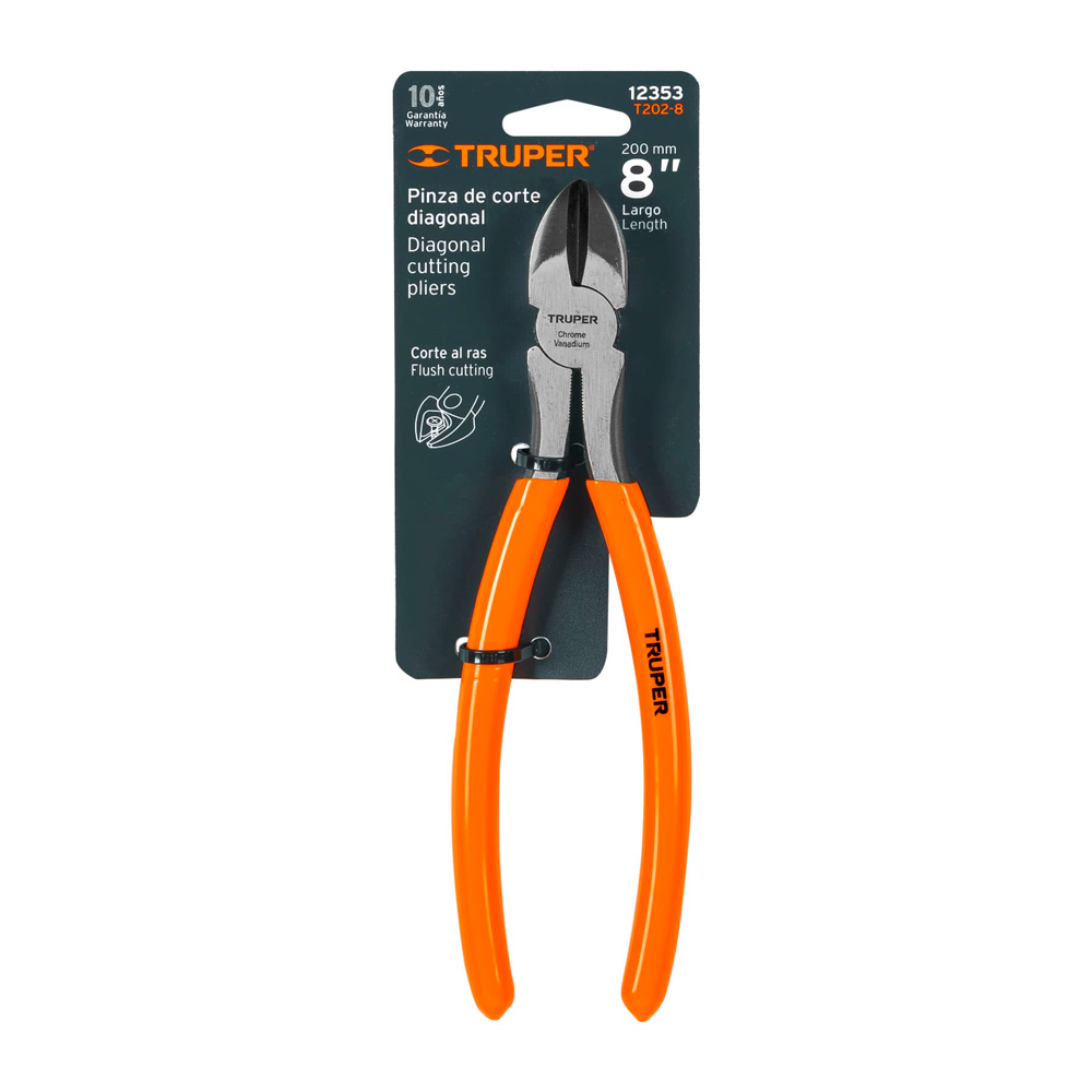 ALICATE DE CORTE DIAGONAL 8' MANGO DE PVC TRUPER - 3