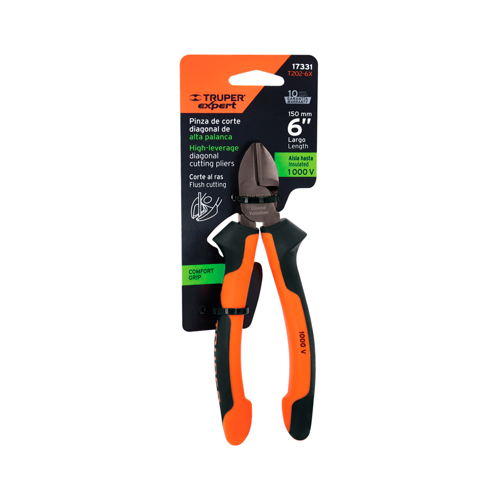 ALICATE DE CORTE DIAGONAL 6' MANGO COMFORT GRIP TRUPER EXPERT - 4