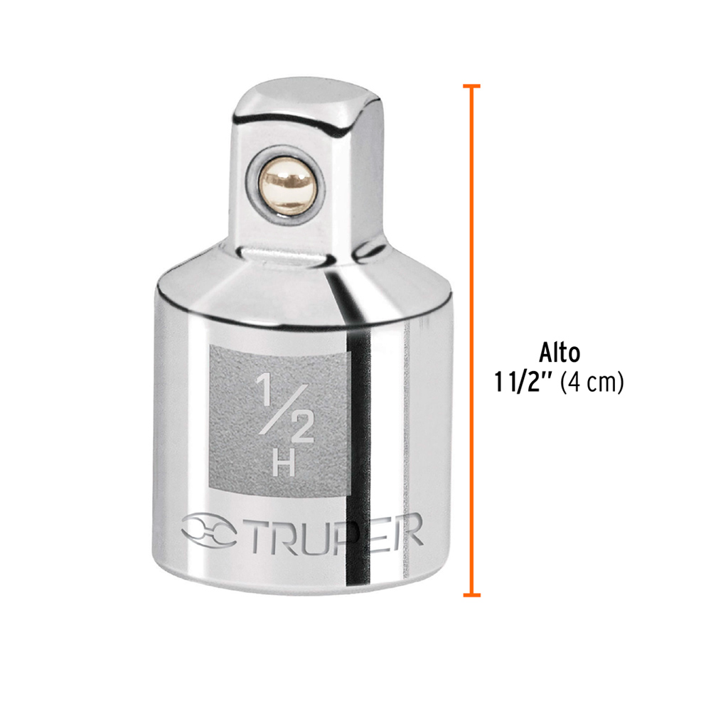 ADAPTADOR PARA RATCHET DE ENCASTRE 1/2 A ENCASTRE 3/8 TRUPER - 3