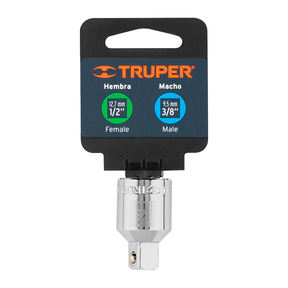 ADAPTADOR PARA RATCHET DE ENCASTRE 1/2 A ENCASTRE 3/8 TRUPER - 4
