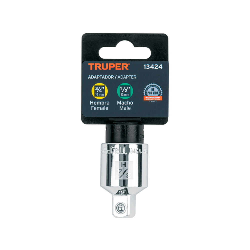 ADAPTADOR PARA RATCHET DE ENCASTRE 3/4 A ENCASTRE 1/2 TRUPER - 4