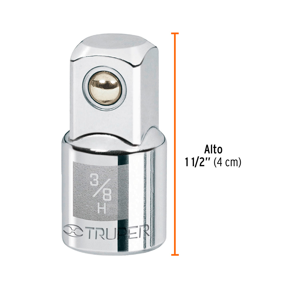 ADAPTADOR PARA RATCHET DE ENCASTRE 3/8 A ENCASTRE 1/2 TRUPER - 3