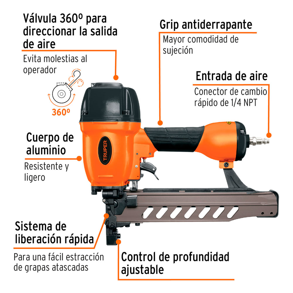 ENGRAPADORA NEUMÁTICA CALIBRE 16 TRUPER - 3