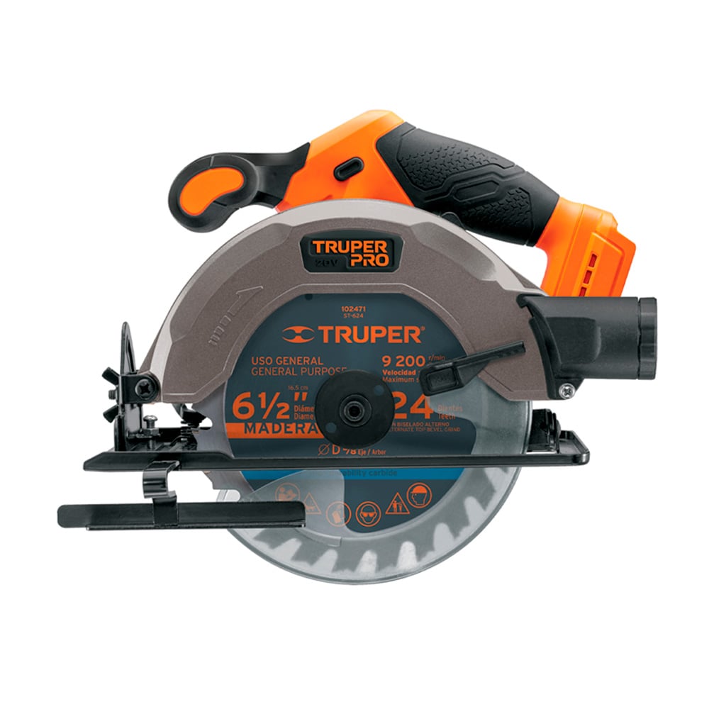 SIERRA CIRCULAR 20 V 6 1/2' SIN BATERIA TRUPER SICI-20AS - 1