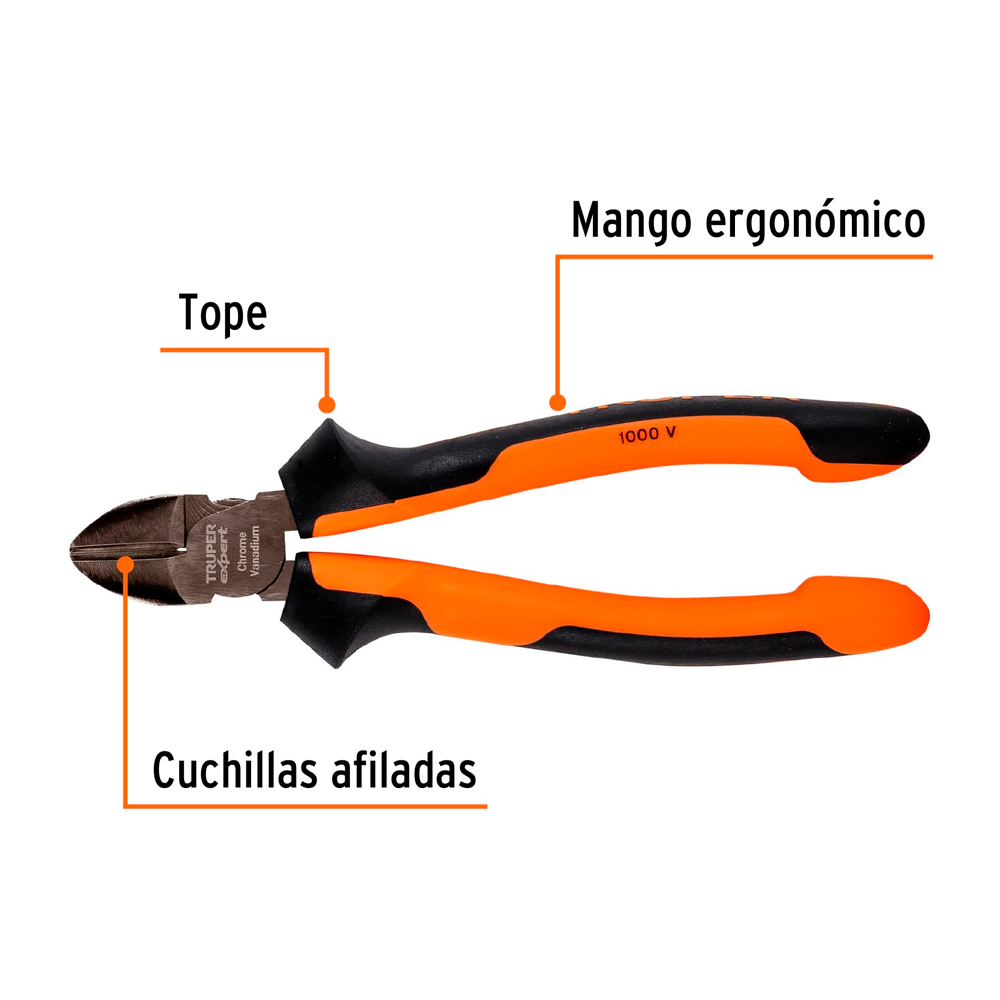 ALICATE DE CORTE DIAGONAL 7' MANGO COMFORT GRIP TRUPER EXPERT - 2