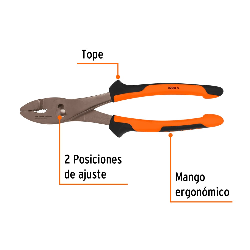 ALICATE DE MECÁNICO 10' MANGO COMFORT GRIP TRUPER EXPERT - 2